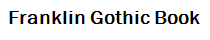 Franklin Gothic Book